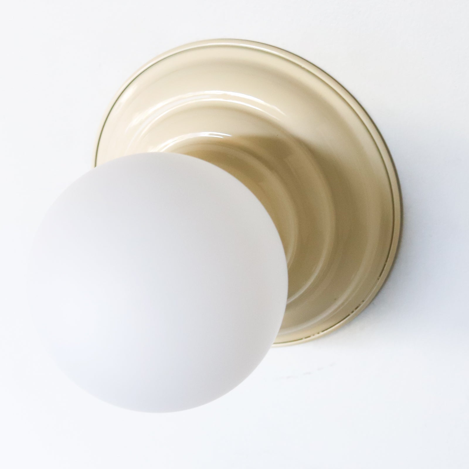 Retro Flushmount Ceiling Light or Wall Sconce - Minimalist Glass Globe