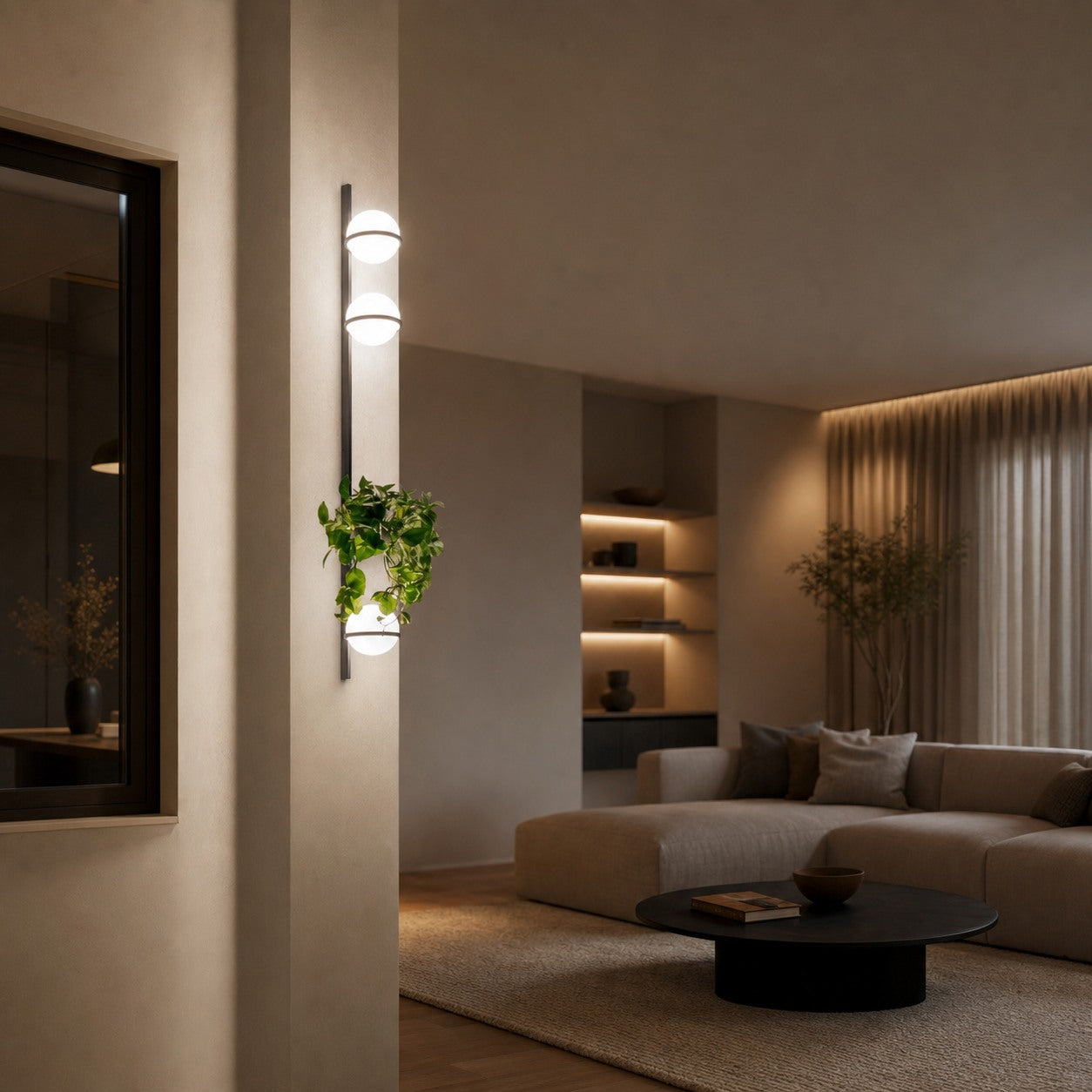 Globe Shade Minimalist Wall Lamp for Indoor and Outdoor Spaces