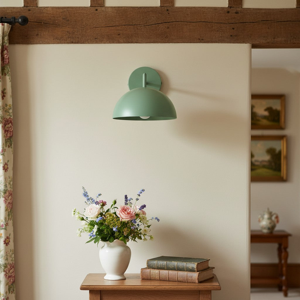 Metio Dome Shaped Minimalist Metal Design Wall Light – Ideal for Living Rooms and Bedrooms