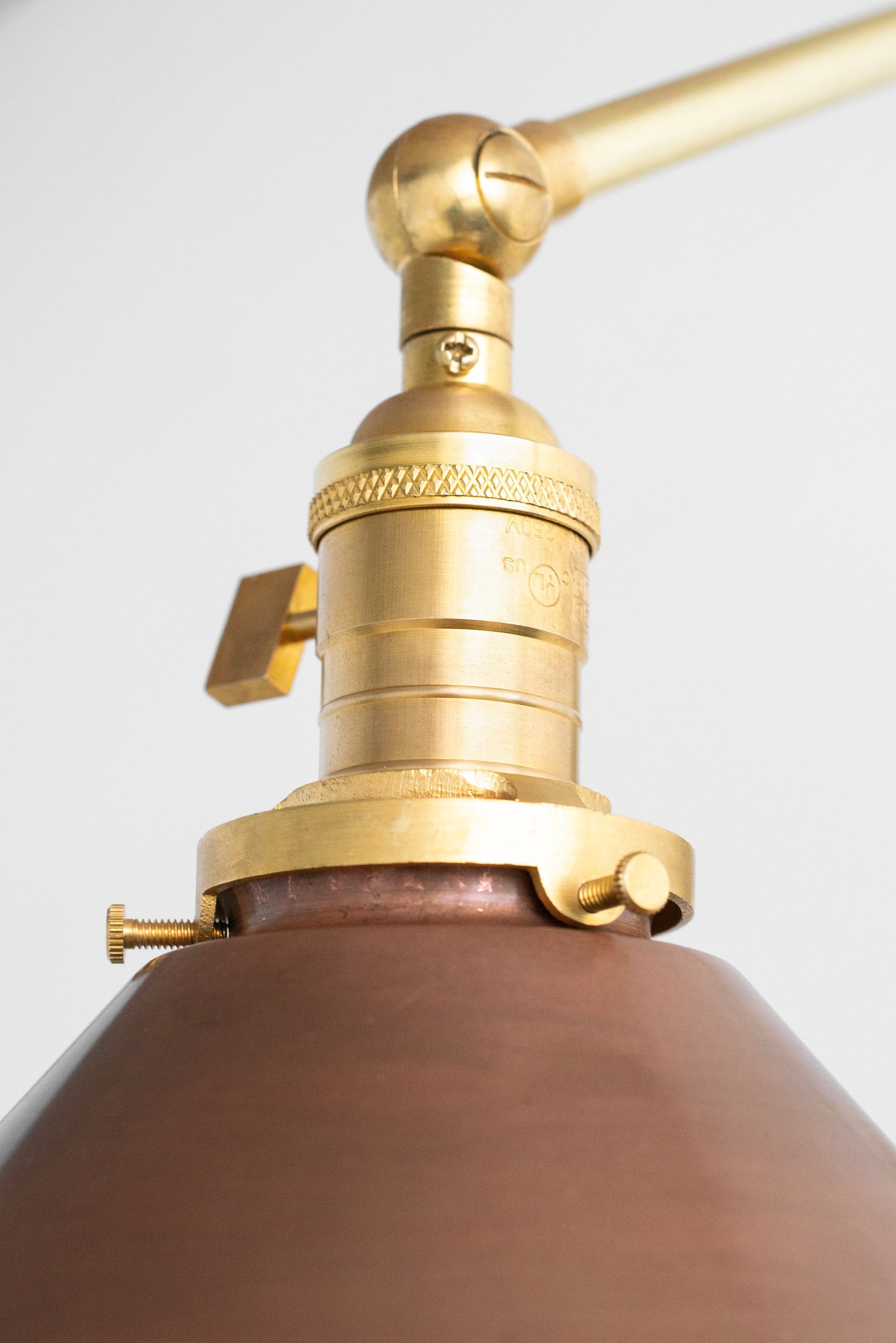 Conique Metal Industrial Farmhouse Wall Lamp – Adjustable Arm Wall Sconce for Accent Lighting