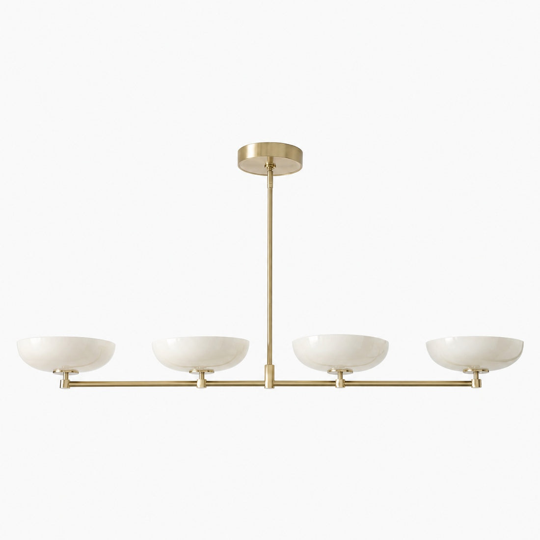 Vega Glass Mid-Century Modern Globe Chandelier with Glass Shades for Dining Room and Kitchen Island