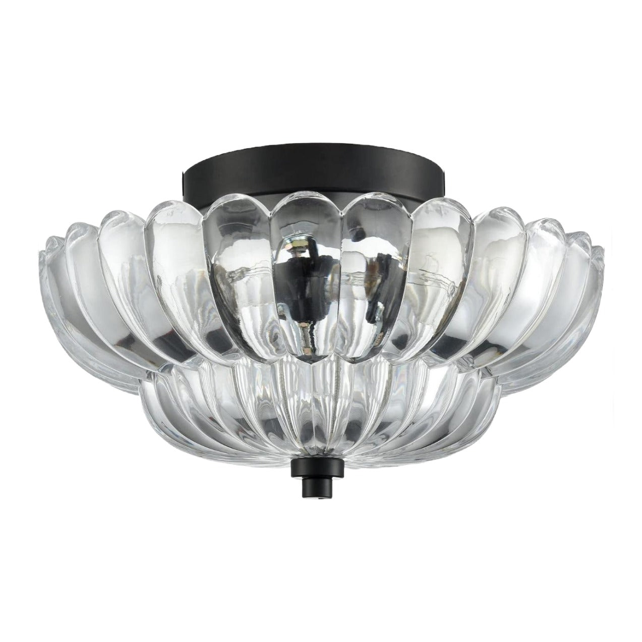 Semi Flush Mount Ceiling Lights Umbrella Shape Glass Lamp