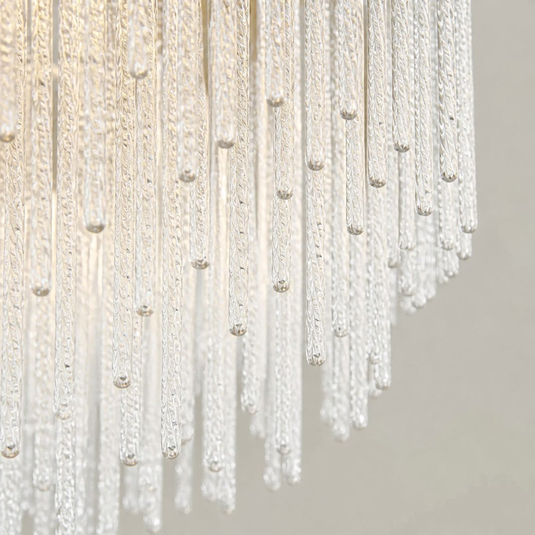 Cavara Multi-Tier Glass Rod Chandelie – Tiered Brass Pendant for Dining and Entry