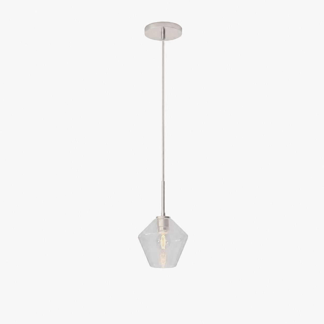 Merin Transparent Glass Sculpture Geometric Chandelier