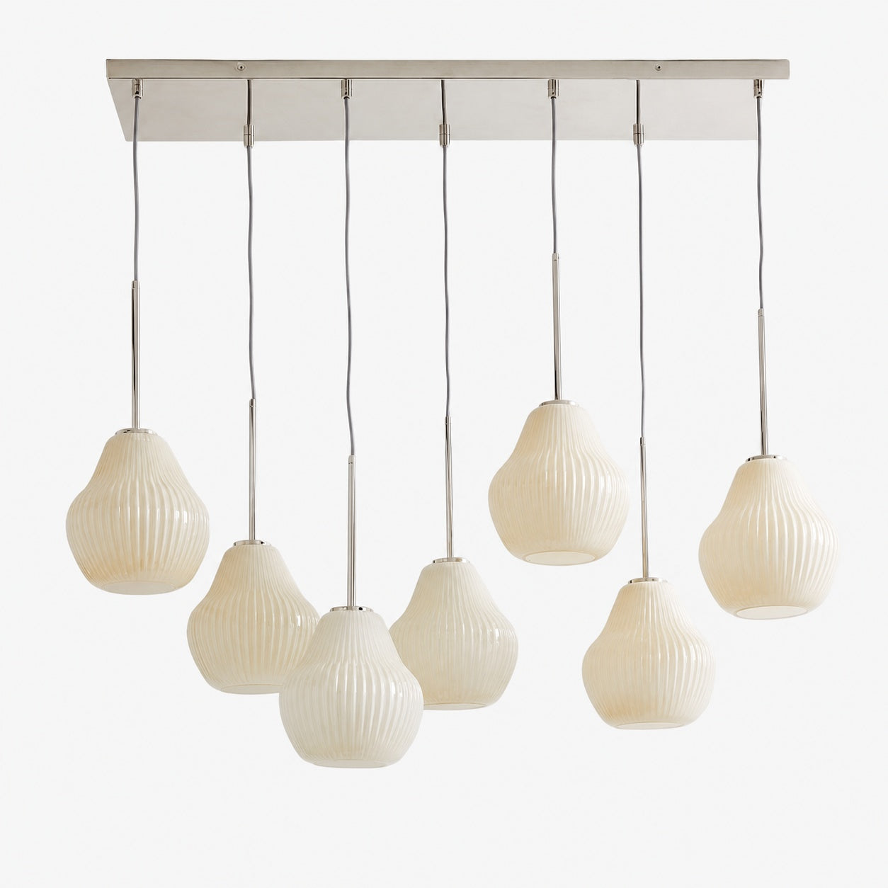 Rivrona Contemporary 7-Light Chandelier - Modern Glass Lighting for Dining Rooms