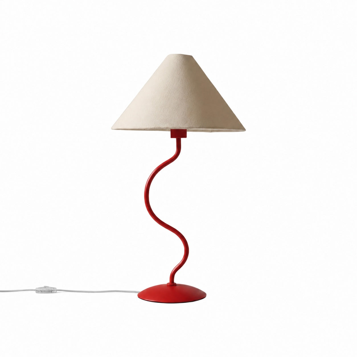 Rivlox Modern Geometric Fabric Table Lamp - Angled Zigzag Pattern for Office Lighting