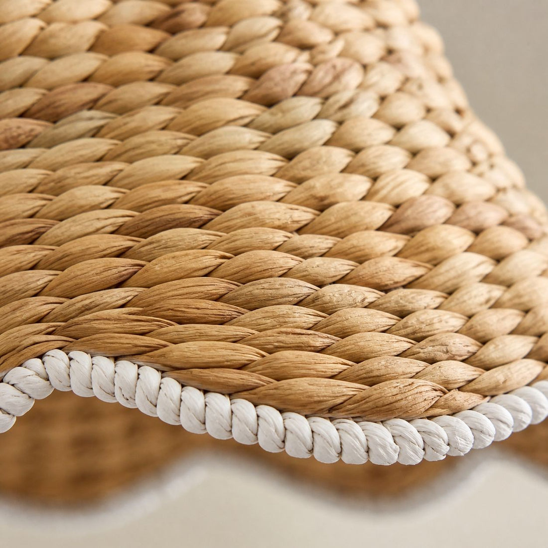 Ruvest Farmhouse Flush Mount Ceiling Light - Scallop Rattan for Warm Interiors