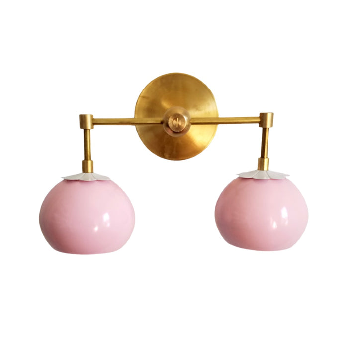 Daisy Loa Wall Sconce - Double Globe Bubble Metal Multicolor Bath Light