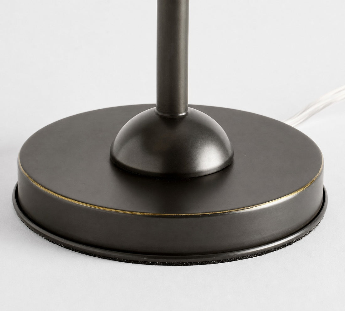 Luvora Brass Table Lamp - Textured Pleated Shade Light in Farmhouse Style