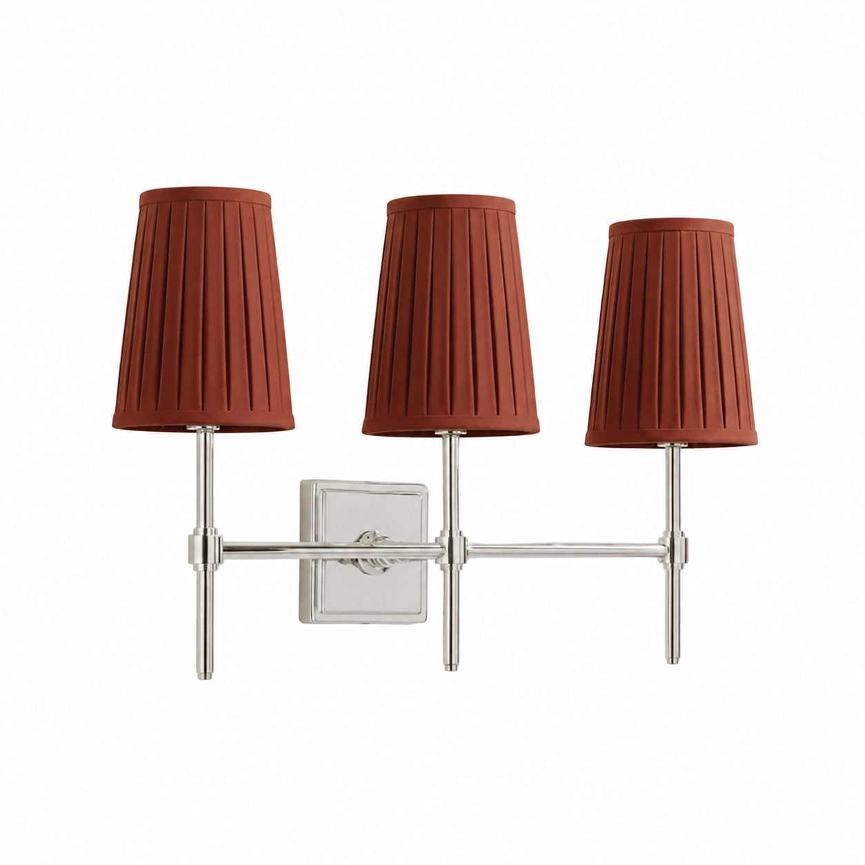 Derlina White Linen Shades Wall Lamp – Retro Metal Multi-Head Lighting Fixture