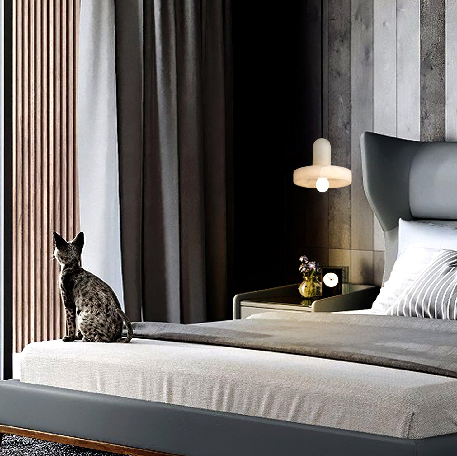 Elegant Creative White Alabaster Pendant Light