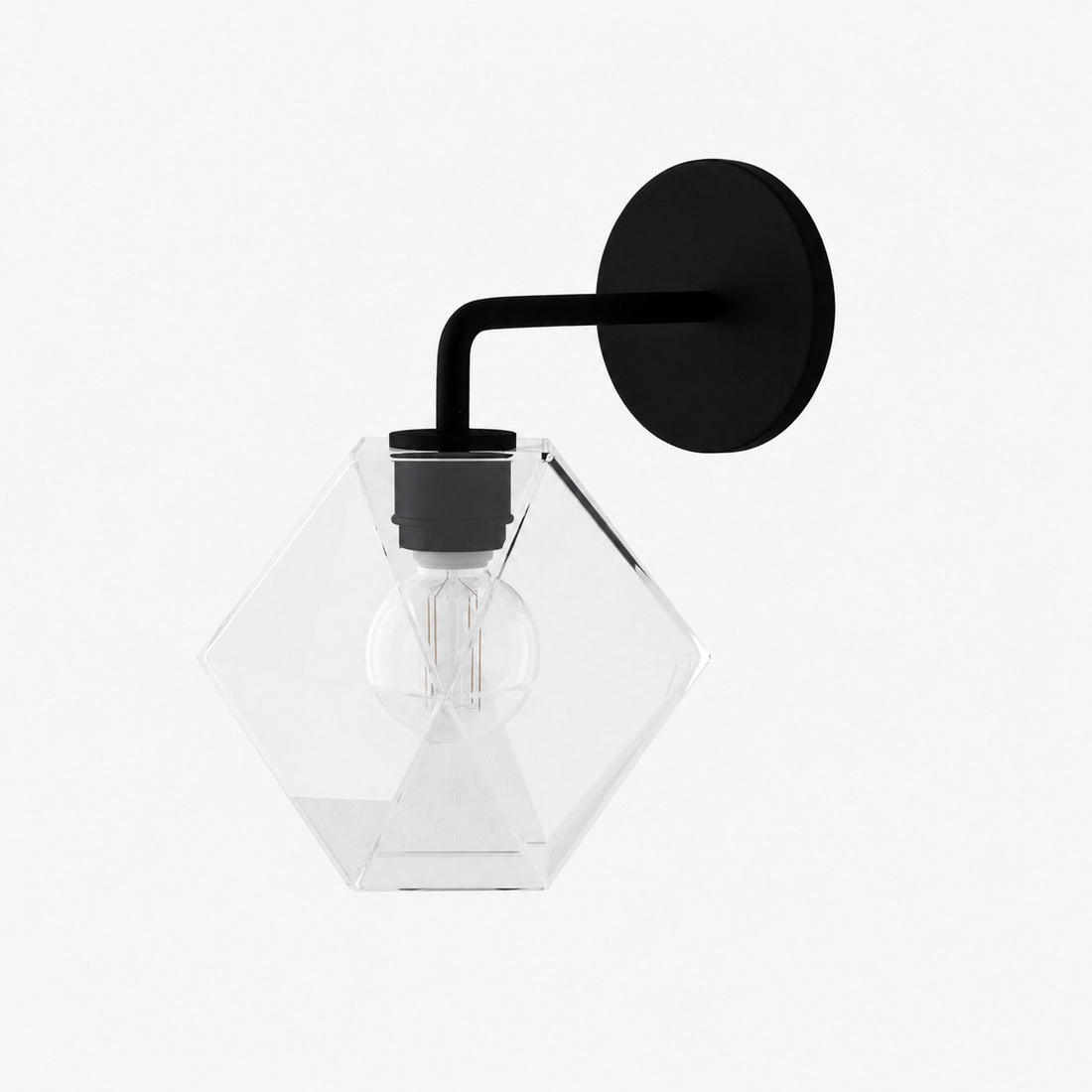 Talvior Geometric Modern Bathroom Sconce - Faceted Shade Light in Luxe Finishes