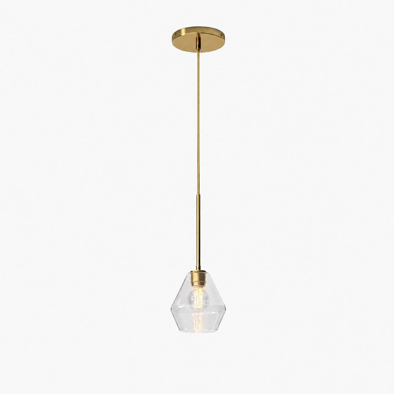 Merin Transparent Glass Sculpture Geometric Chandelier