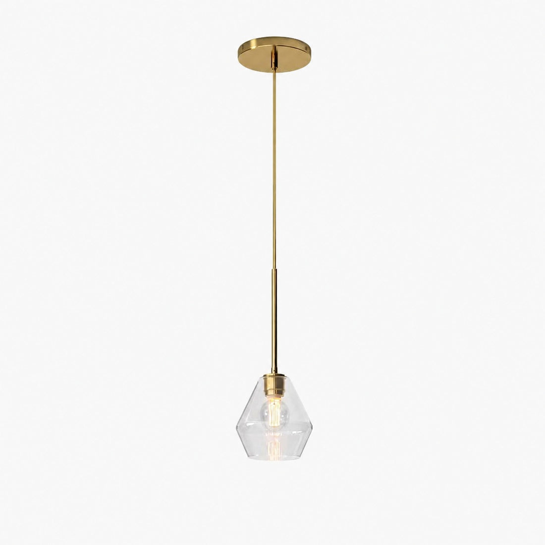 Merin Transparent Glass Sculpture Geometric Chandelier