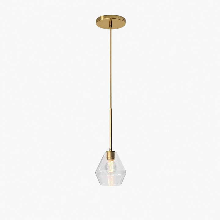 Merin Transparent Glass Sculpture Geometric Chandelier