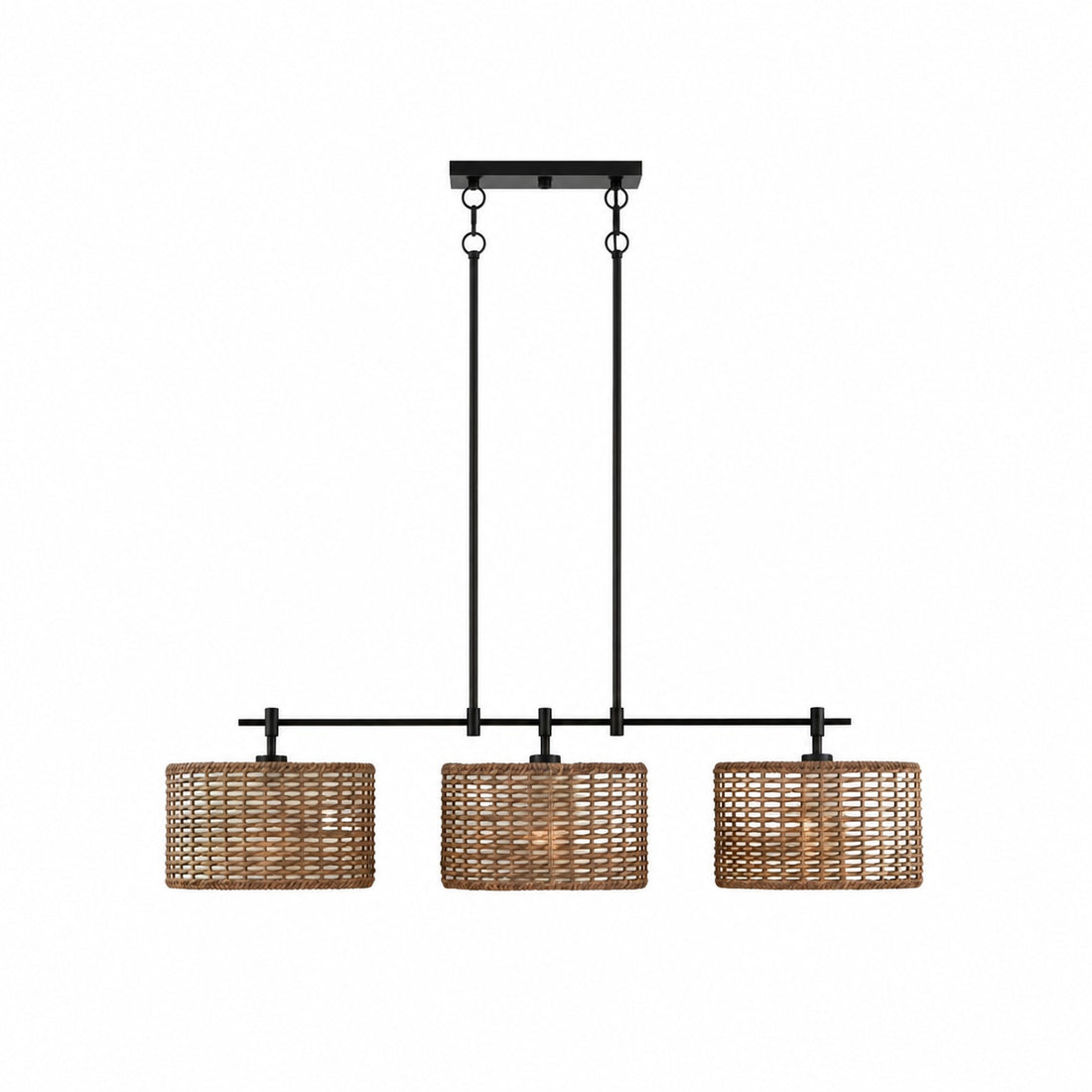 Ravelo Rustic Drum Pendant Light with Sculptural Metal Design for Dining and Living Spaces