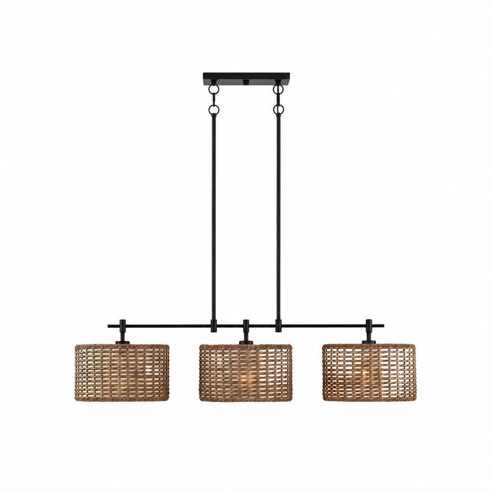 Ravelo Rustic Drum Pendant Light with Sculptural Metal Design for Dining and Living Spaces