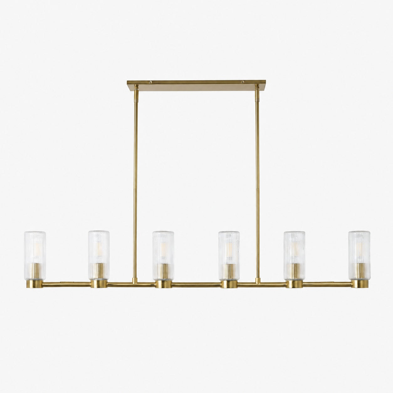 Rivora Fluted Glass Chandelier – Elegant Ribbed Lasting Design