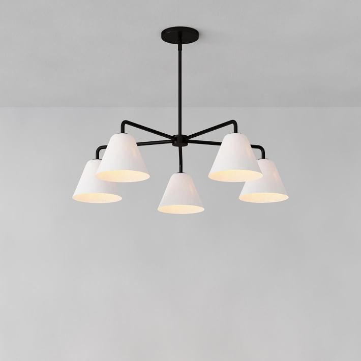 Conica Sculptural 5-Light Cone Chandelier - Modern Glass Lighting for Home