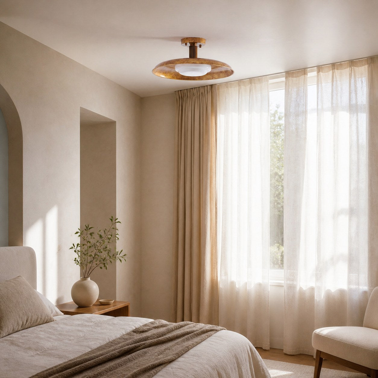 Pot-Lid Style Flat-Panel Ceiling Light