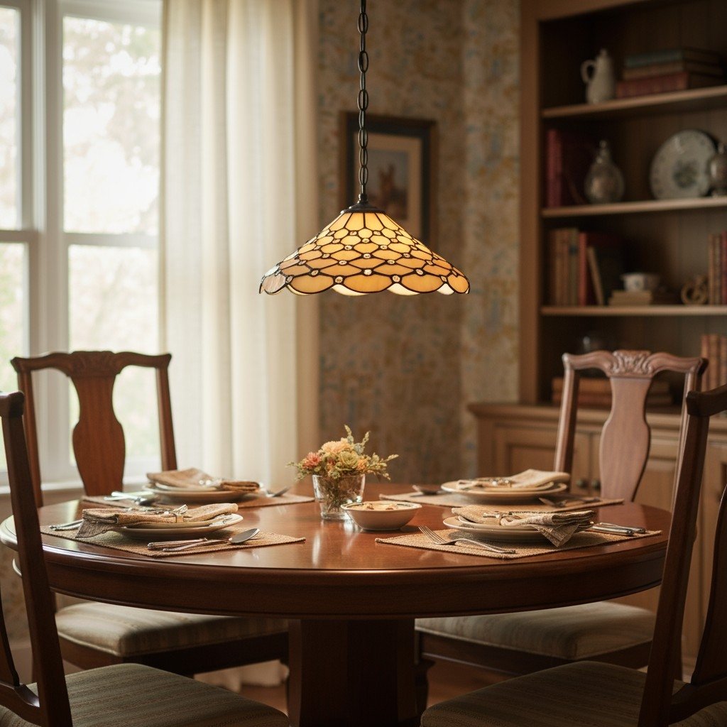 TF Pearl Pendant Light – With A Glass Shade and Adjustable Length for Dining and Kitchens