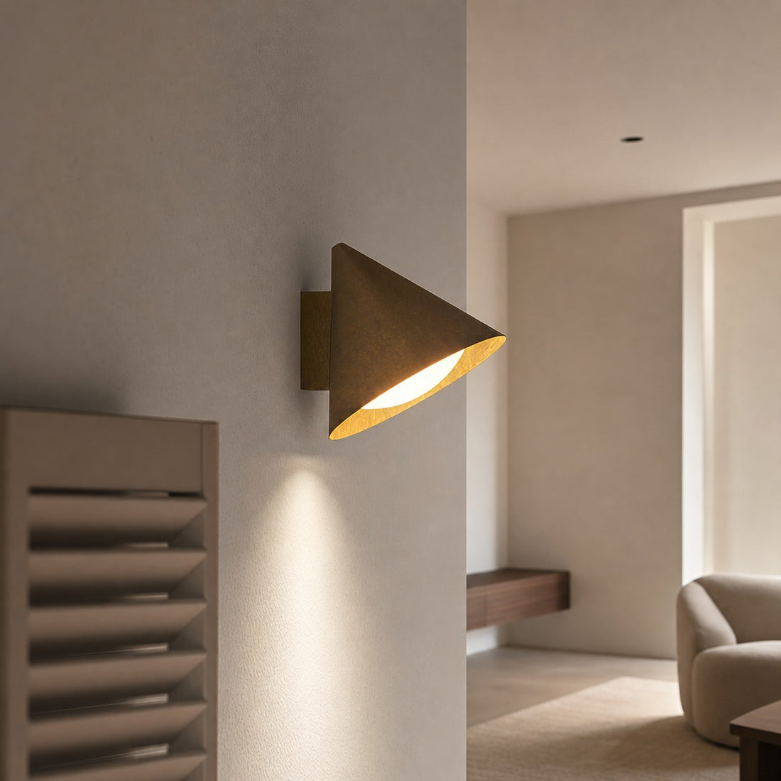 Ivoran Wall Sconce - Metal Acrylic Cone LED Wall Lamp for Living Room