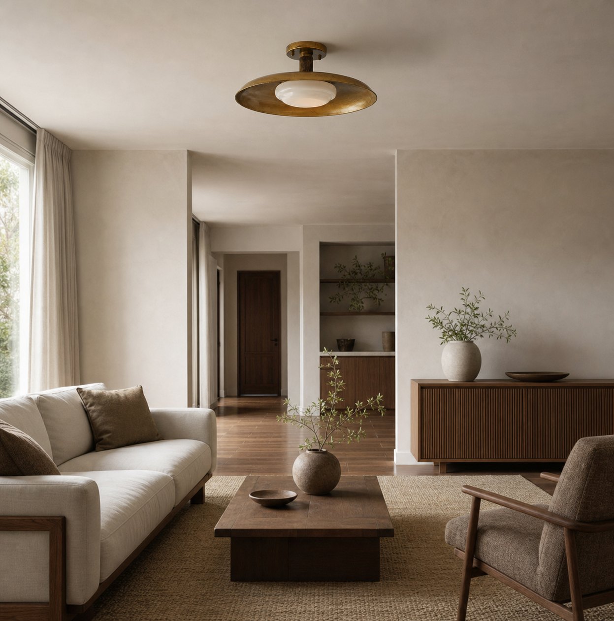 Pot-Lid Style Flat-Panel Ceiling Light