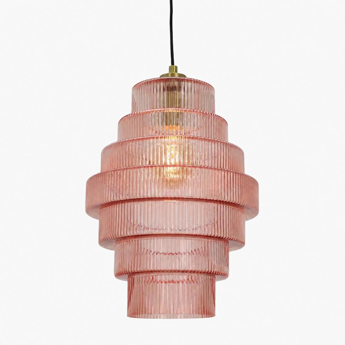 Kaleon Retro Glass Pendant Light - Glass Accents Art Deco Design for Dining and Living Room Ambiance