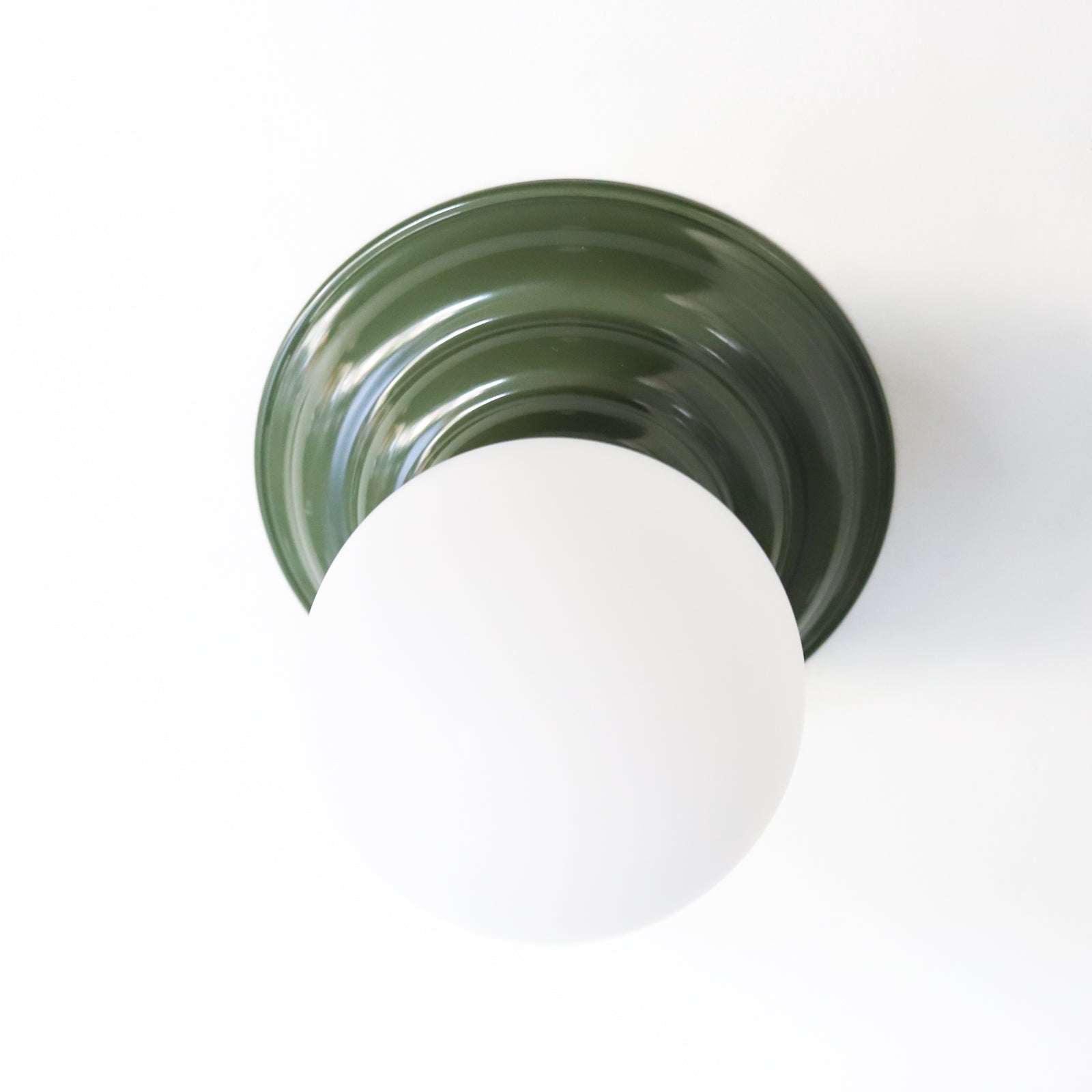 Retro Flushmount Ceiling Light or Wall Sconce - Minimalist Glass Globe