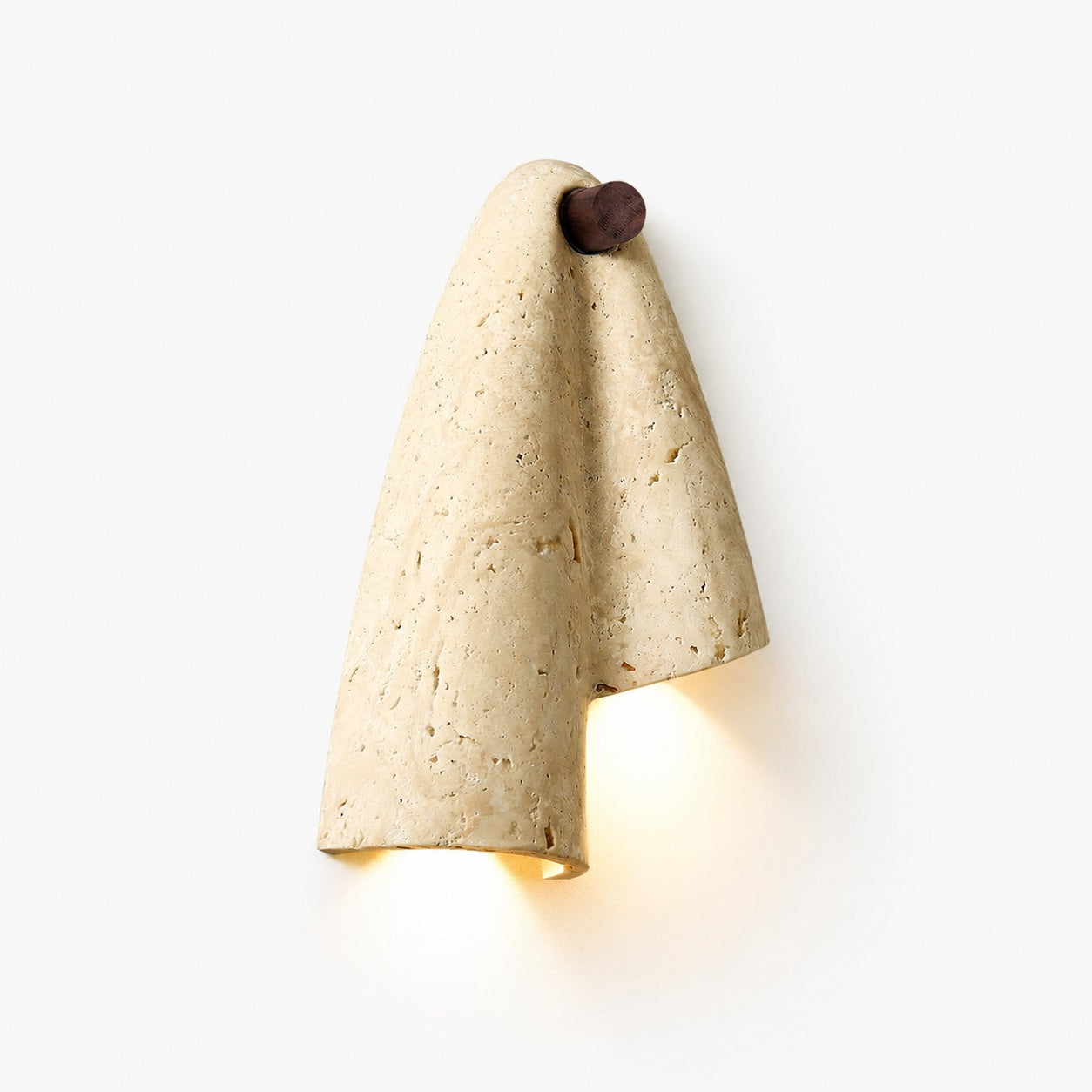Travertine Wall Lamp – Minimalist Stone Sconce Decorative Lighting for Living Room