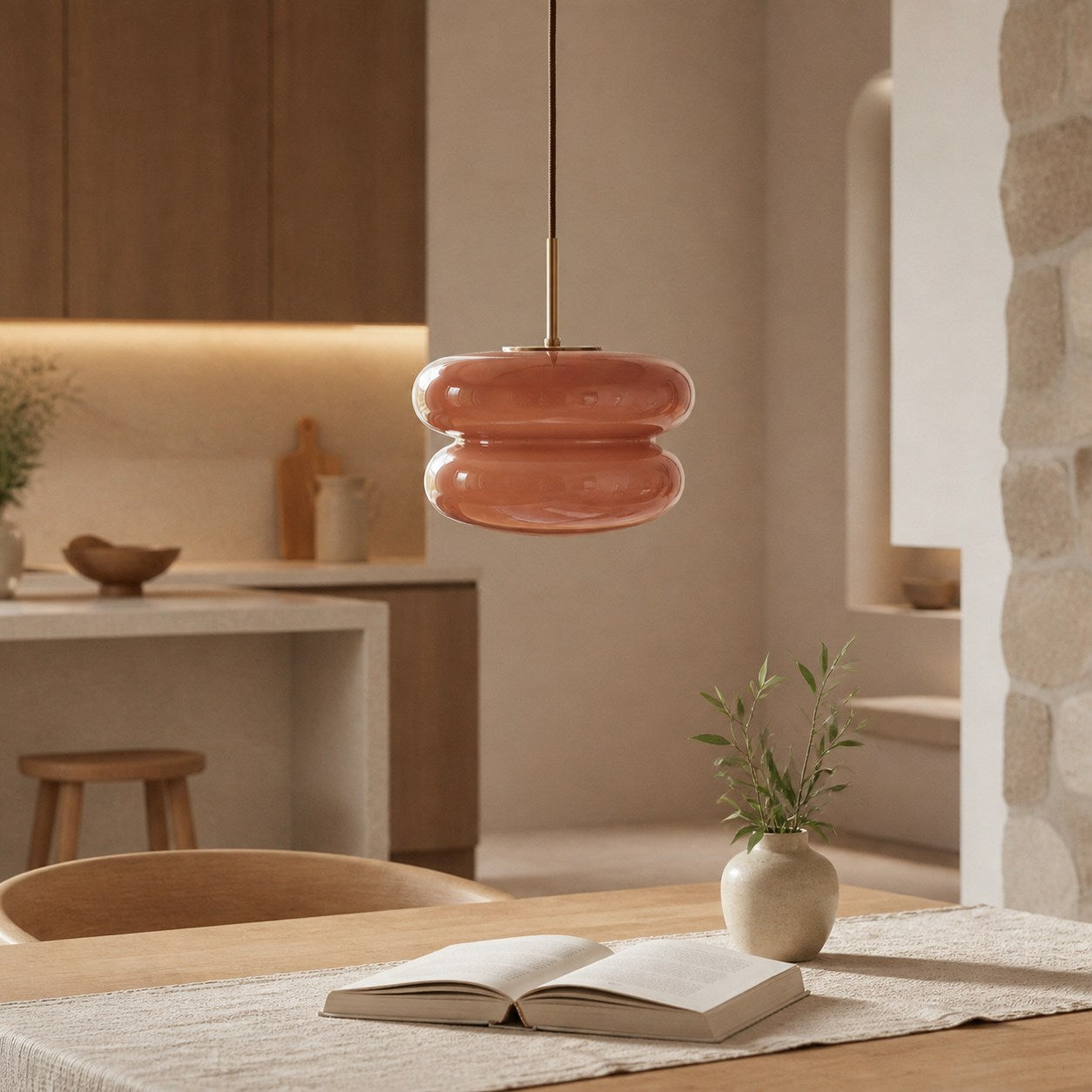 Orra Opal Glass Pendant Lamp - Modern Hanging Lamp