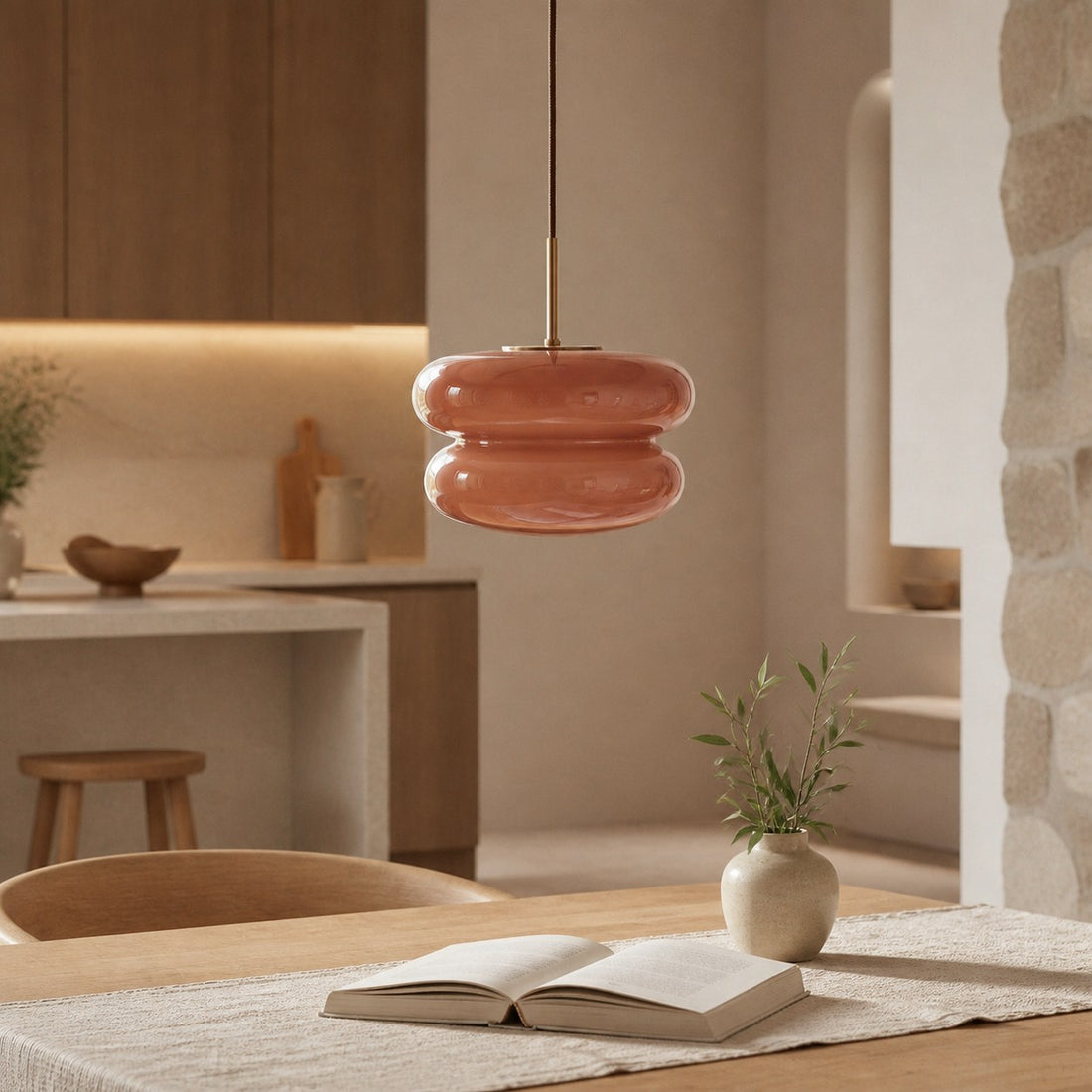 Orra Opal Glass Pendant Lamp - Modern Hanging Lamp
