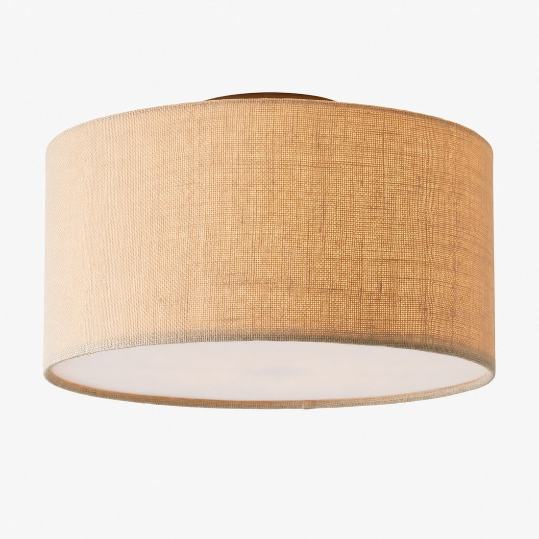 Jelvane Drum Flush Mount with Fabric Shade