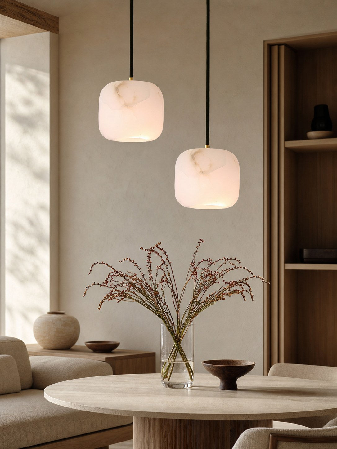 Alabaster Bedside Pendant Light
