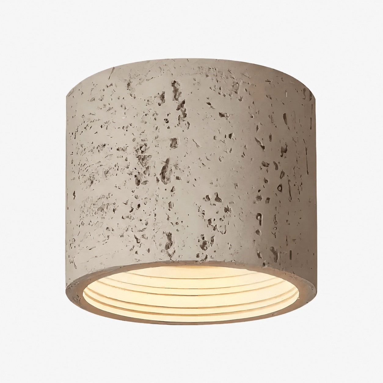 Sabiara Wabi-Sabi Cylindrical Ceiling Lamp - Soft Diffused Ceiling Fixture for Bedrooms and Living Rooms