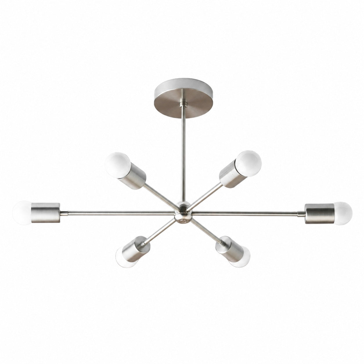 Mobilux Line Mid Century Modern Chandelier - 6 Heads Hanging Ceiling Light