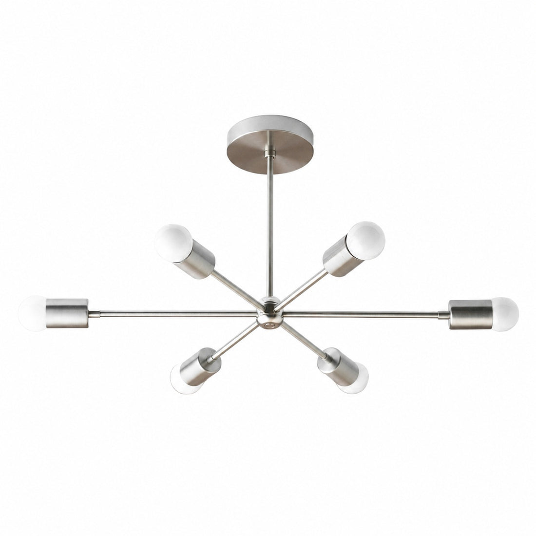 Mobilux Line Mid Century Modern Chandelier - 6 Heads Hanging Ceiling Light