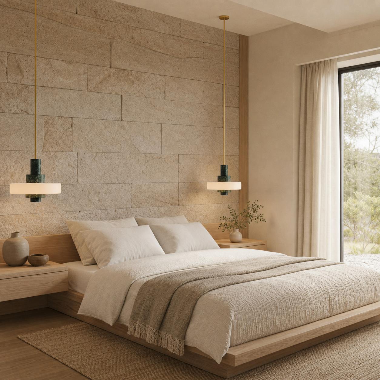 Mercury Green Marble Pendant Lamp