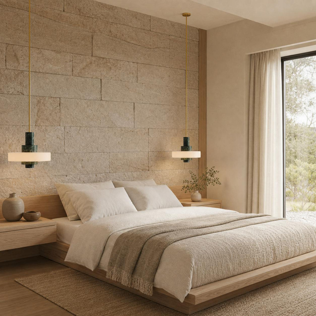 Mercury Green Marble Pendant Lamp