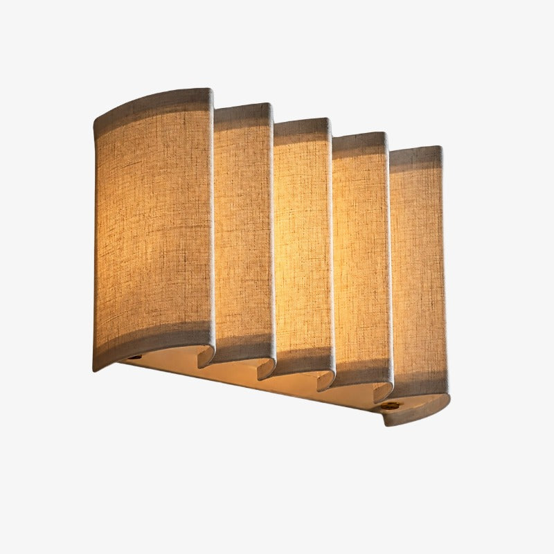 Wabi-Sabi Wave Fabric Wall Sconce