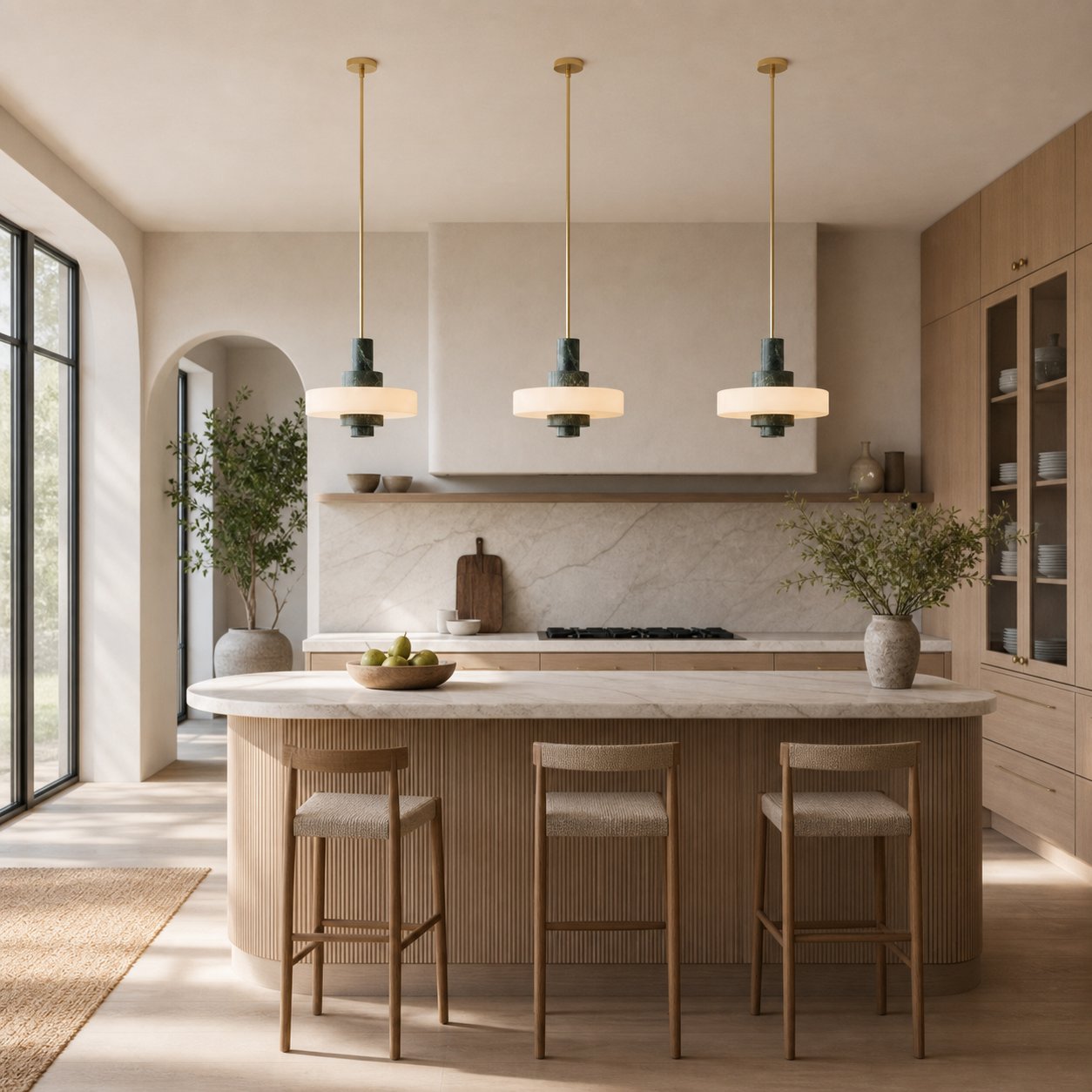Mercury Green Marble Pendant Lamp