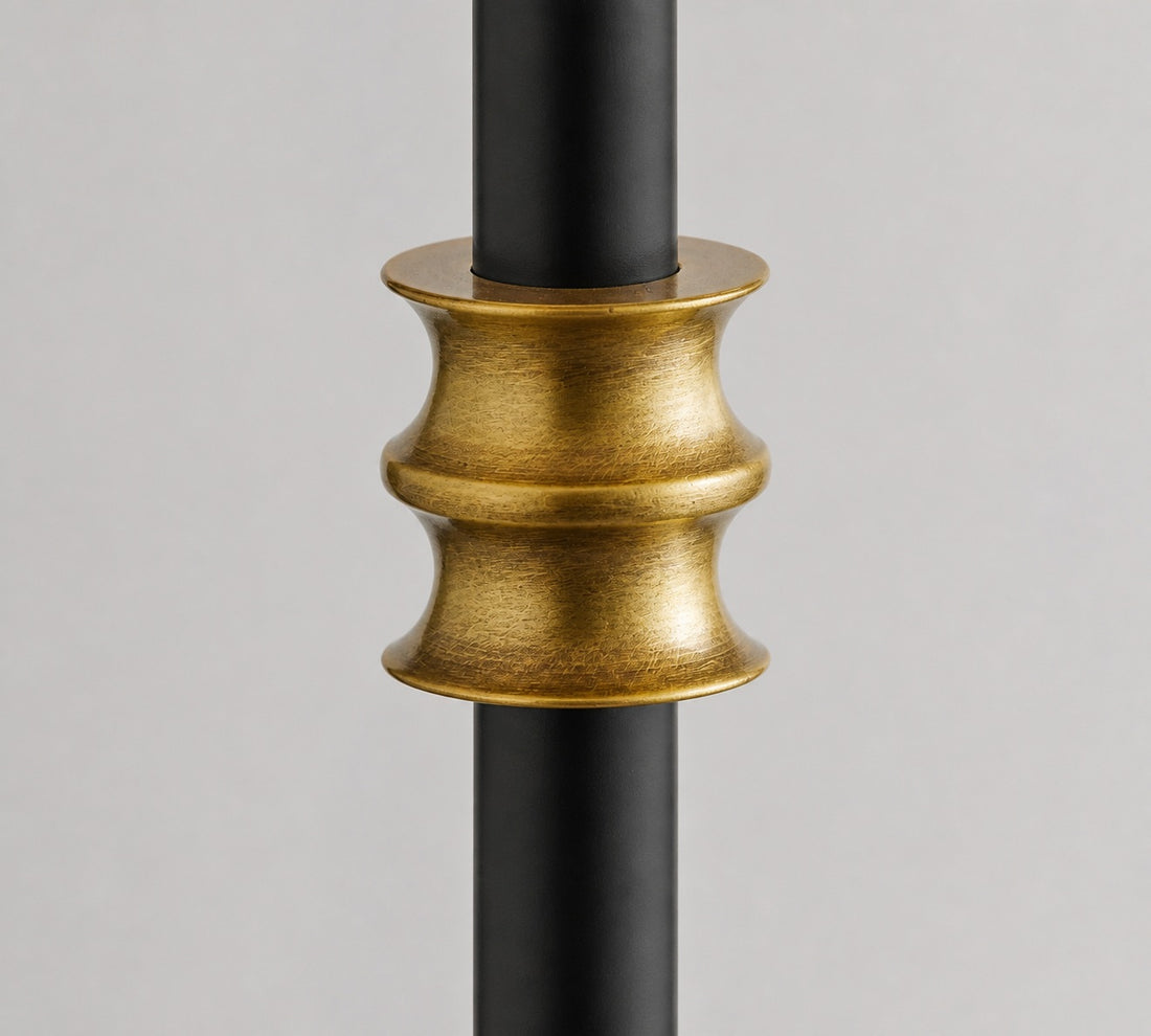 Calin Classic Sconce - Iron Wall Light with White Linen Shade