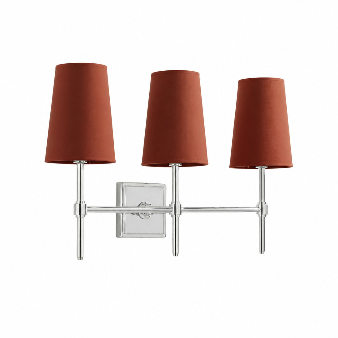 Derlina White Linen Shades Wall Lamp – Retro Metal Multi-Head Lighting Fixture