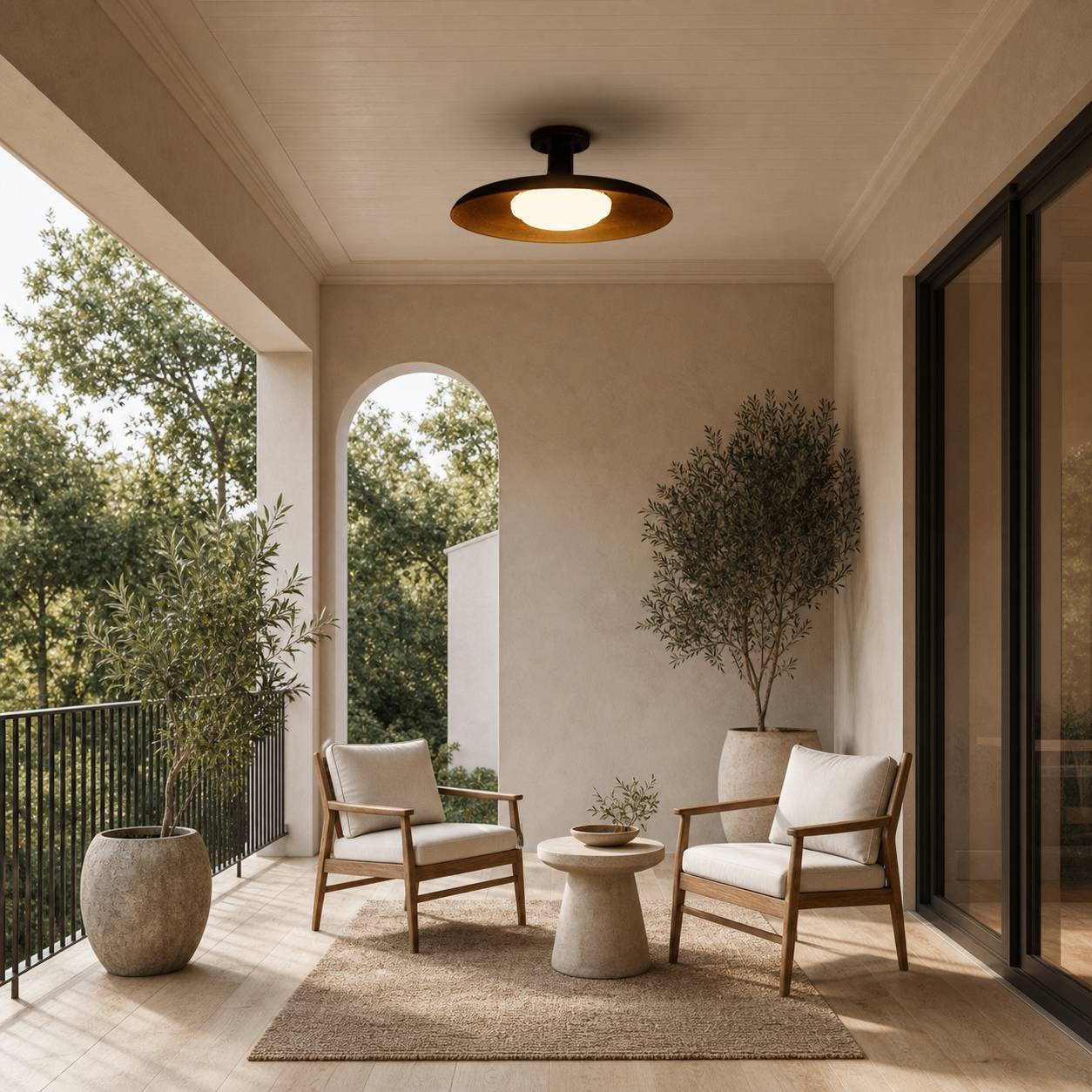 Pot-Lid Style Flat-Panel Ceiling Light