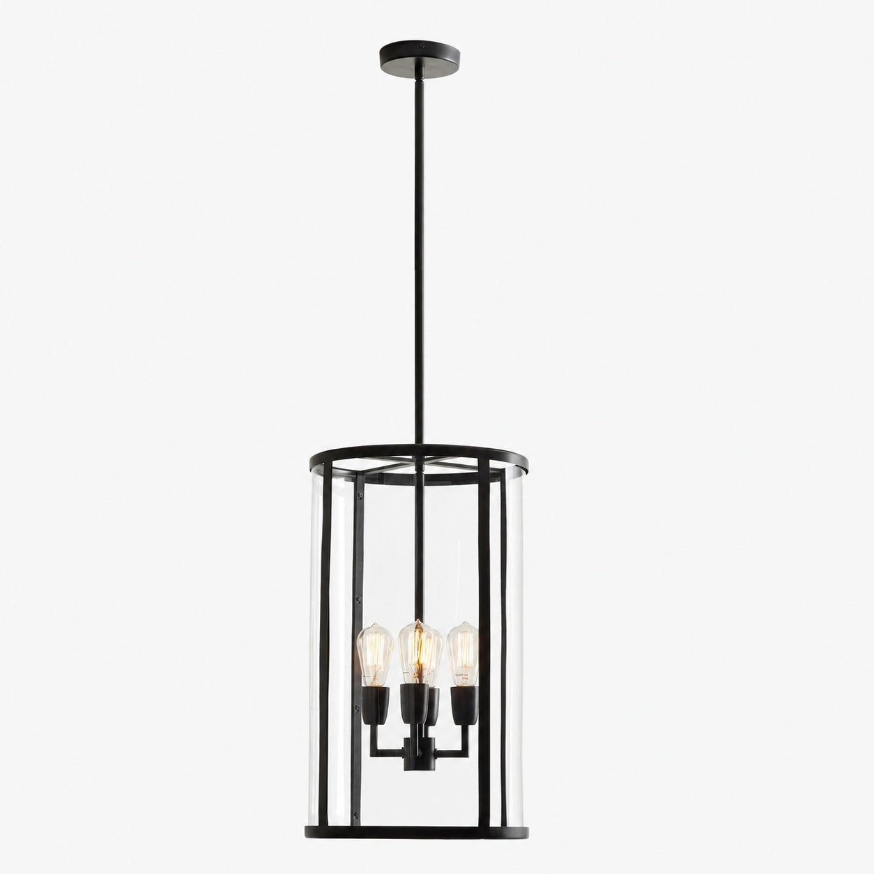 Ferrix Modern Outdoor Lantern Iron Pendant Lamp - Industial Glass Lighting Design