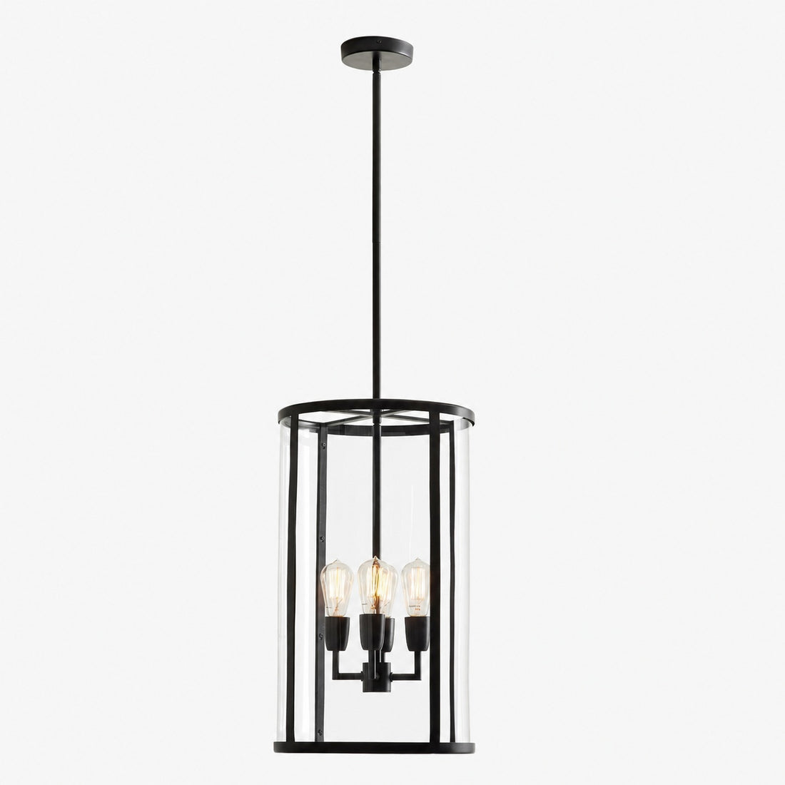 Ferrix Modern Outdoor Lantern Iron Pendant Lamp - Industial Glass Lighting Design