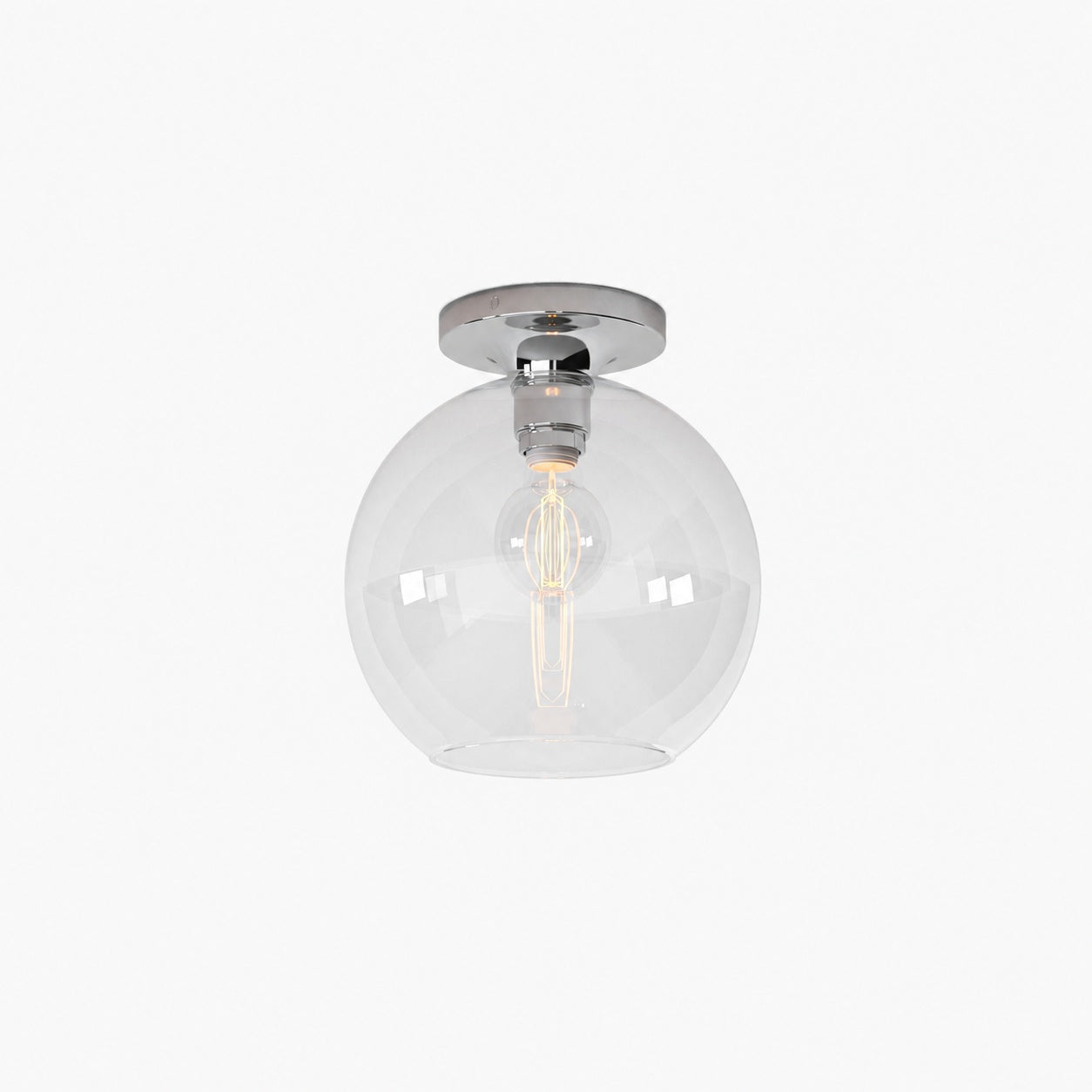 Selvion Modern Globe Pendant Light - Damp-Rated Bathroom Lighting - Luxe Glass Shade