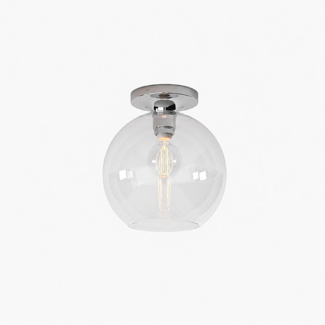 Selvion Modern Globe Pendant Light - Damp-Rated Bathroom Lighting - Luxe Glass Shade