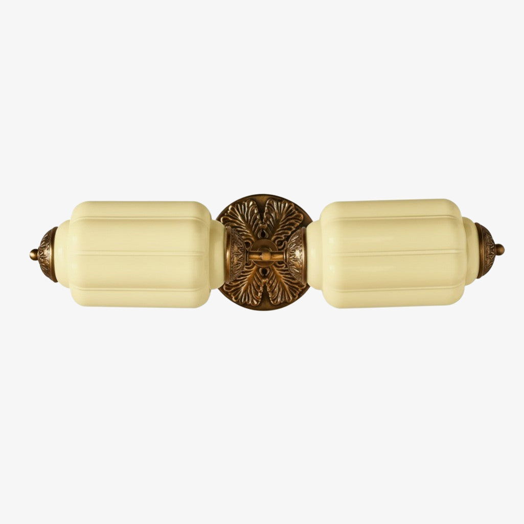 Eloise Brass Wall Sconce – Elegant Milk Glass Vintage Lighting
