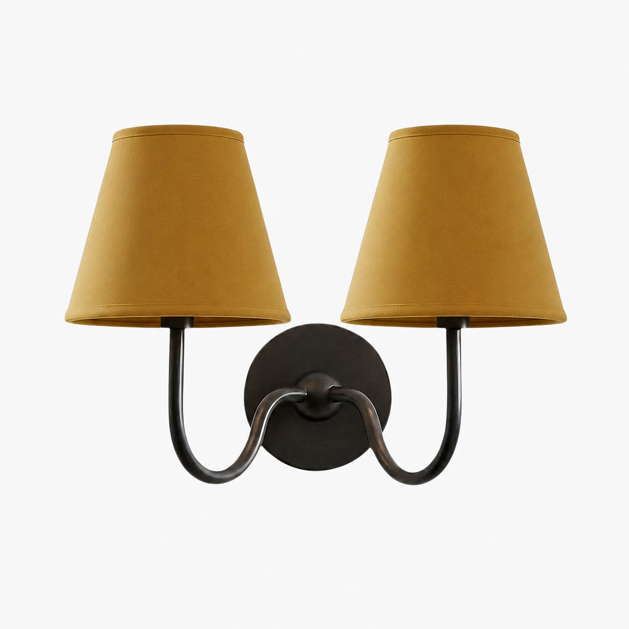 Luvora Vintage Pleated Shade Wall Lamp - Modern Brass Linen Wall Lighting